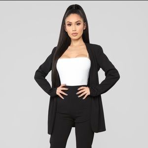 Fashion Nova Payin’ It Forward Blazer Set Black